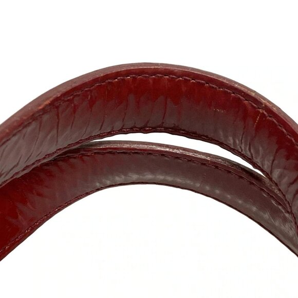 Auth DIOR/ChristianDior Lady Dior Red Patent Leather Tote Bag - Picture 7 of 16